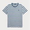 Mavi Erkek Ralph Lauren Klasik Kesim Çizgili Jersey Tişörtler Mavi Erkek Ralph Lauren Klasik Kesim Çizgili Jersey Tişörtler