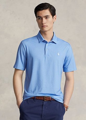 Mavi Erkek Ralph Lauren Klasik Kesim Performans Polo Tişörtleri
