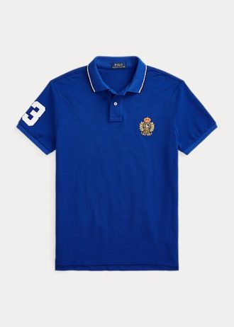 Mavi Erkek Ralph Lauren Klasik Kesim Polo Crest File Polo Tişörtleri
