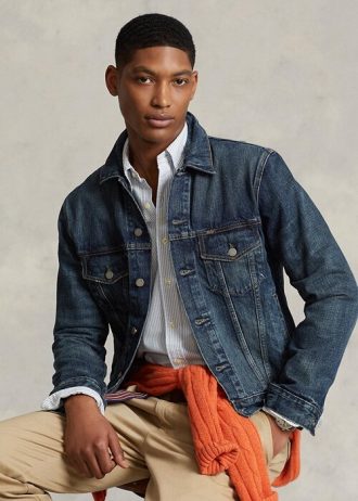 Mavi Erkek Ralph Lauren Kot Kamyoncu Ceketleri