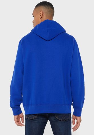 Mavi Erkek Ralph Lauren Logolu Kapüşonlu Üst