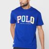 Mavi Erkek Ralph Lauren Logolu Yuvarlak Yaka Tişörtler