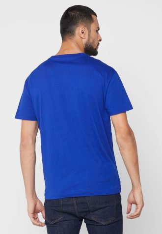 Mavi Erkek Ralph Lauren Logolu Yuvarlak Yaka Tişörtler