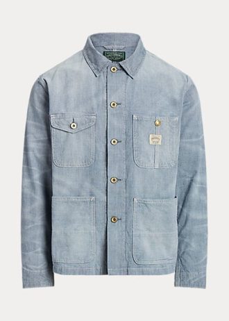 Mavi Erkek Ralph Lauren Mikro Kareli Indigo Kot Ceketler