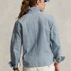 Mavi Erkek Ralph Lauren Mikro Kareli Indigo Kot Ceketler Mavi Erkek Ralph Lauren Mikro Kareli Indigo Kot Ceketler