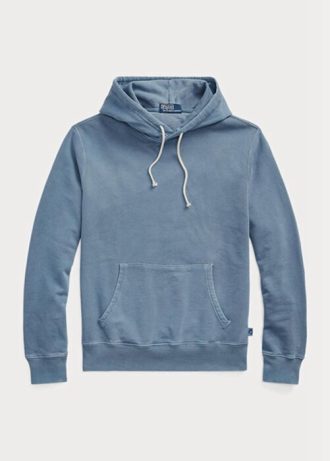 Mavi Erkek Ralph Lauren Organik Pamuklu Polar Kapüşonlu Üst
