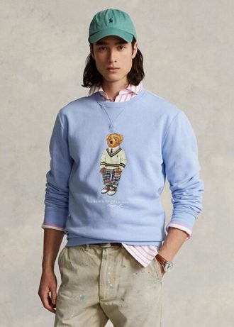 Mavi Erkek Ralph Lauren Polo Ayı Polar Sweatshirt