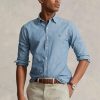 Mavi Erkek Ralph Lauren Slim Fit Şambray Gömlekler