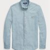 Mavi Erkek Ralph Lauren Slim Fit Şambray Gömlekler