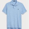 Mavi Erkek Ralph Lauren Slim Fit File Polo Tişörtler Mavi Erkek Ralph Lauren Slim Fit File Polo Tişörtler