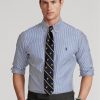Mavi Erkek Ralph Lauren Slim Fit Çizgili Poplin Resmi Gömlekler Mavi Erkek Ralph Lauren Slim Fit Çizgili Poplin Resmi Gömlekler