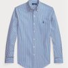 Mavi Erkek Ralph Lauren Slim Fit Çizgili Streç Poplin Resmi Gömlekler Mavi Erkek Ralph Lauren Slim Fit Çizgili Streç Poplin Resmi Gömlekler