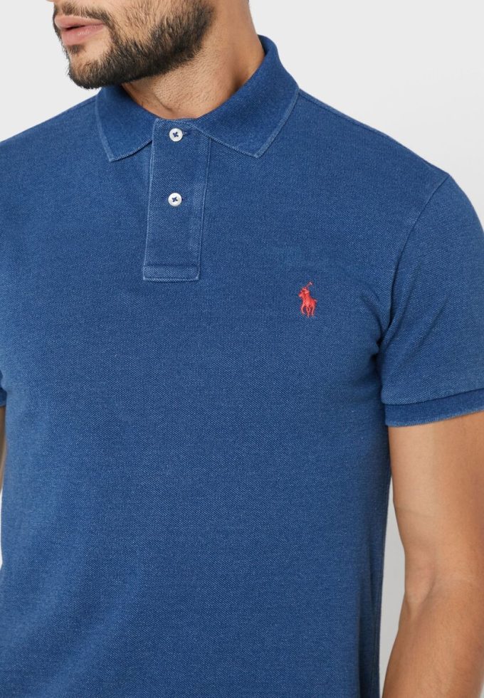 Mavi Erkek Ralph Lauren Temel Polo Tişörtleri