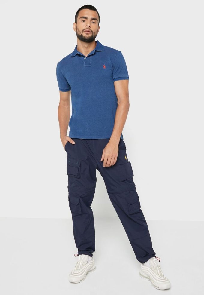 Mavi Erkek Ralph Lauren Temel Polo Tişörtleri