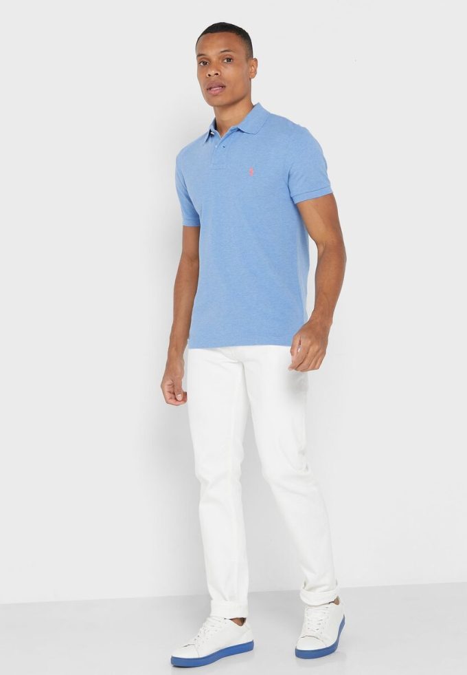 Mavi Erkek Ralph Lauren Temel Polo Tişörtleri Mavi Erkek Ralph Lauren Temel Polo Tişörtleri