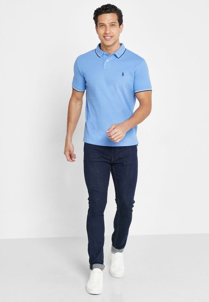 Mavi Erkek Ralph Lauren Temel Polo Tişörtleri Mavi Erkek Ralph Lauren Temel Polo Tişörtleri