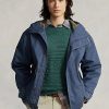 Mavi Erkek Ralph Lauren Twill Kapüşonlu Ceketler Mavi Erkek Ralph Lauren Twill Kapüşonlu Ceketler