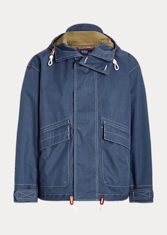 Mavi Erkek Ralph Lauren Twill Kapüşonlu Ceketler