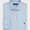 Mavi Erkek Ralph Lauren Özel Kesim Çizgili Performans Resmi Gömlekleri Mavi Erkek Ralph Lauren Özel Kesim Çizgili Performans Resmi Gömlekleri