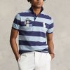 Mavi Erkek Ralph Lauren Özel Slim Fit Büyük Pony File Polo Tişörtleri Mavi Erkek Ralph Lauren Özel Slim Fit Büyük Pony File Polo Tişörtleri