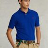 Mavi Erkek Ralph Lauren Özel Slim Fit File Polo Tişörtler Mavi Erkek Ralph Lauren Özel Slim Fit File Polo Tişörtler