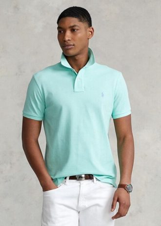 Mavi Erkek Ralph Lauren Özel Slim Fit File Polo Tişörtler