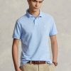 Mavi Erkek Ralph Lauren Özel Slim Fit File Polo Tişörtler Mavi Erkek Ralph Lauren Özel Slim Fit File Polo Tişörtler