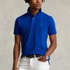 Mavi Erkek Ralph Lauren Özel Slim Fit File Polo Tişörtler Mavi Erkek Ralph Lauren Özel Slim Fit File Polo Tişörtler