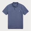 Mavi Erkek Ralph Lauren Özel Slim Fit File Polo Tişörtler Mavi Erkek Ralph Lauren Özel Slim Fit File Polo Tişörtler