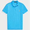 Mavi Erkek Ralph Lauren Özel Slim Fit File Polo Tişörtler Mavi Erkek Ralph Lauren Özel Slim Fit File Polo Tişörtler