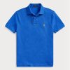 Mavi Erkek Ralph Lauren Özel Slim Fit File Polo Tişörtler Mavi Erkek Ralph Lauren Özel Slim Fit File Polo Tişörtler