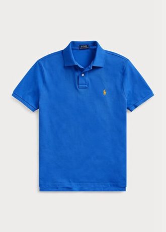 Mavi Erkek Ralph Lauren Özel Slim Fit File Polo Tişörtler
