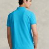 Mavi Erkek Ralph Lauren Özel Slim Fit File Polo Tişörtler Mavi Erkek Ralph Lauren Özel Slim Fit File Polo Tişörtler