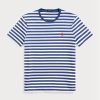 Mavi Erkek Ralph Lauren Özel Slim Fit Çizgili Jersey Tişörtleri Mavi Erkek Ralph Lauren Özel Slim Fit Çizgili Jersey Tişörtleri