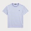 Mavi Erkek Ralph Lauren Özel Slim Fit Çizgili Jersey Tişörtleri Mavi Erkek Ralph Lauren Özel Slim Fit Çizgili Jersey Tişörtleri