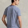 Mavi Erkek Ralph Lauren Özel Slim Fit Çizgili Jersey Tişörtleri Mavi Erkek Ralph Lauren Özel Slim Fit Çizgili Jersey Tişörtleri