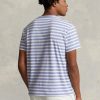 Mavi Erkek Ralph Lauren Özel Slim Fit Çizgili Jersey Tişörtleri Mavi Erkek Ralph Lauren Özel Slim Fit Çizgili Jersey Tişörtleri