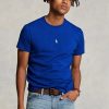 Mavi Erkek Ralph Lauren Özel Slim Fit Yuvarlak Yaka Tişörtler Mavi Erkek Ralph Lauren Özel Slim Fit Yuvarlak Yaka Tişörtler