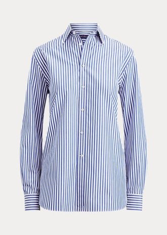 Mavi Kadın Ralph Lauren Adrien Çizgili Pamuklu Gömlekler