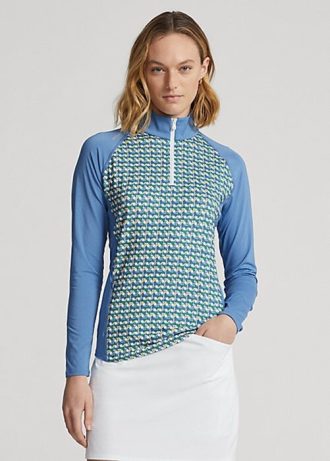 Mavi Kadın Ralph Lauren Baskılı Jersey Çeyrek Fermuarlı Sweatshirt Mavi Kadın Ralph Lauren Baskılı Jersey Çeyrek Fermuarlı Sweatshirt