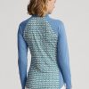 Mavi Kadın Ralph Lauren Baskılı Jersey Çeyrek Fermuarlı Sweatshirt