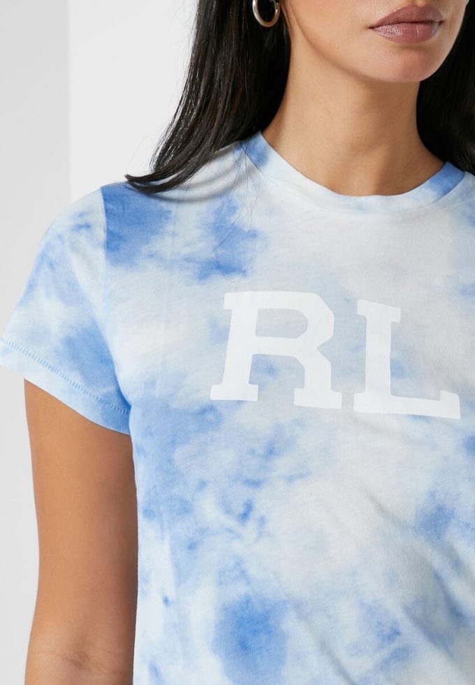 Mavi Kadın Ralph Lauren Baskılı Logolu Tişörtler