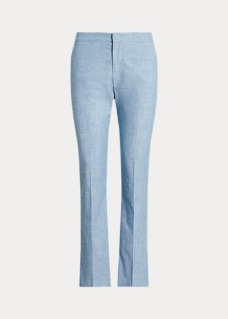 Mavi Kadın Ralph Lauren Chambray Kick-Flare Kısa Pantolon