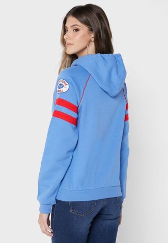 Mavi Kadın Ralph Lauren Grafik Örme Kapüşonlu Üst