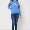 Mavi Kadın Ralph Lauren Grafik Örme Kapüşonlu Üst