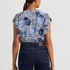 Mavi Kadın Ralph Lauren Çiçekli Buruşuk Georgette Gömlekler Mavi Kadın Ralph Lauren Çiçekli Buruşuk Georgette Gömlekler