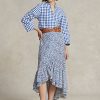 Mavi Kadın Ralph Lauren Çiçekli Fırfırlı Krep Etekler Mavi Kadın Ralph Lauren Çiçekli Fırfırlı Krep Etekler