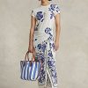 Mavi Kadın Ralph Lauren Çiçekli Sahte Sarılı Jersey Elbise Mavi Kadın Ralph Lauren Çiçekli Sahte Sarılı Jersey Elbise