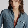 Mavi Kadın Ralph Lauren Indigo Chambray Western Gömlekler