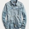 Mavi Kadın Ralph Lauren Indigo Denim Western Gömlekler Mavi Kadın Ralph Lauren Indigo Denim Western Gömlekler